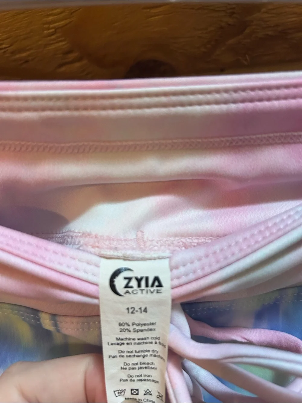 Girl’s Zyia Active Hendrix Hustle Pastel Floral Tie-Dye Swimsuit